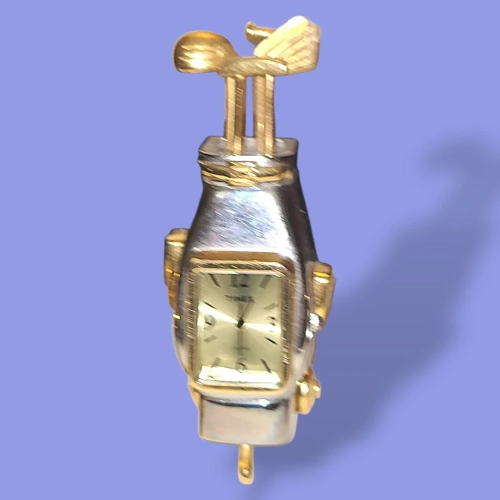 Vintage Miniature‎ Desk Clock Lot Timex Golf Mickey Mouse Azur Quartz Japan